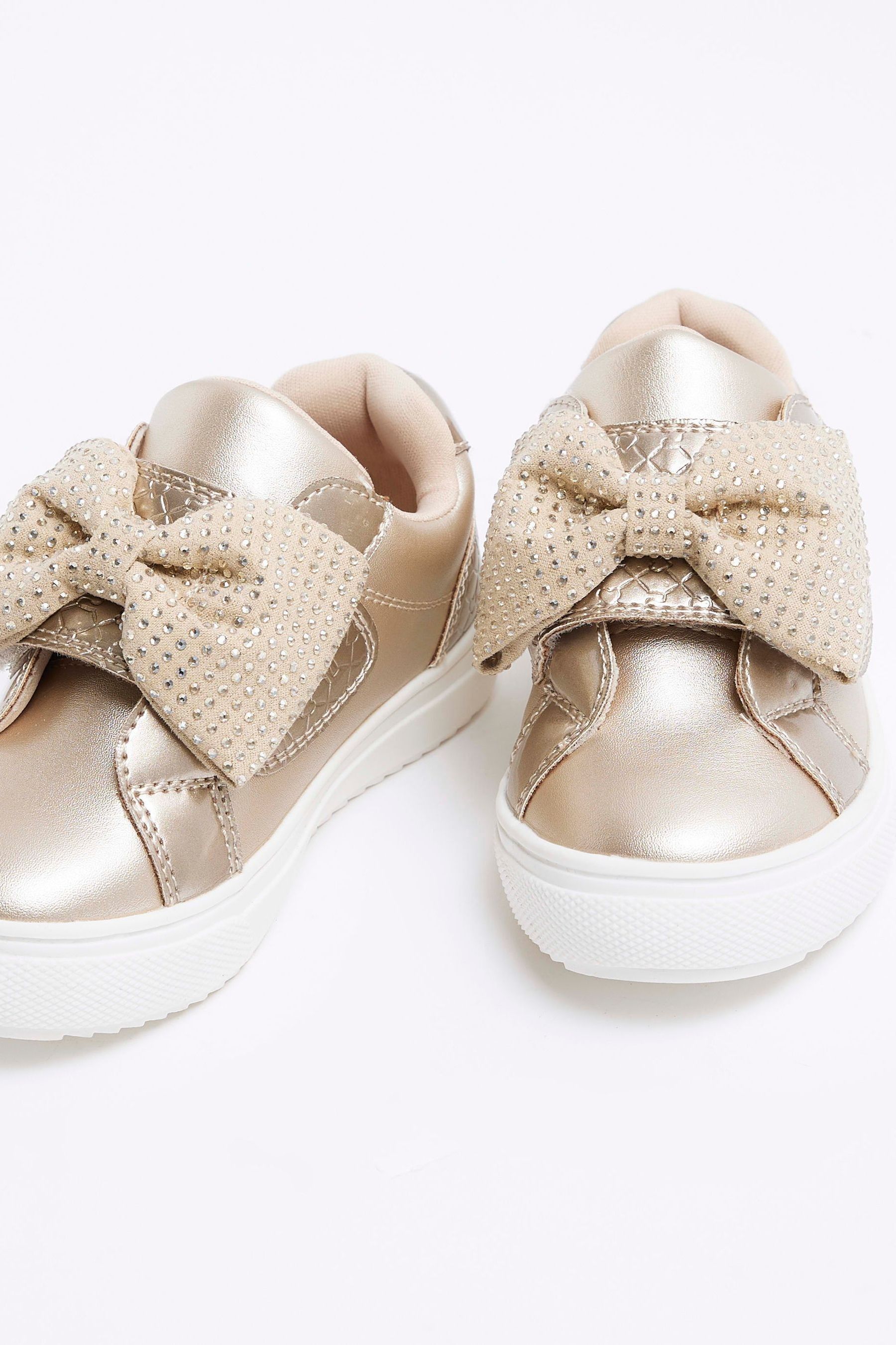 River island store rose gold trainers