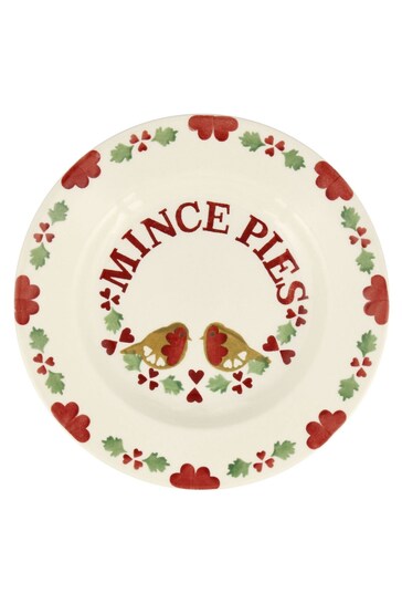 Emma Bridgewater Cream Christmas Joy Mince Pies 8 1/2 Inch Plate