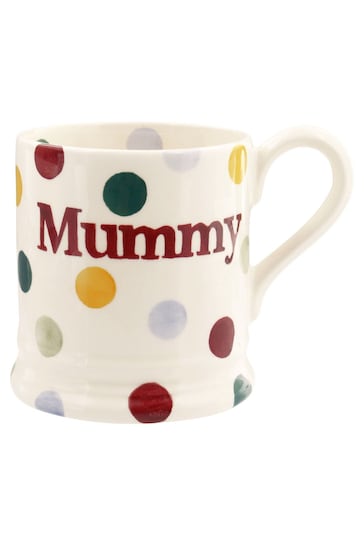Emma Bridgewater Cream Polka Dot Mummy 1/2 Pint Mug