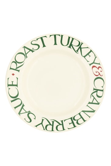 Emma Bridgewater Cream Christmas Roast Turkey 10.5 Inch Plate