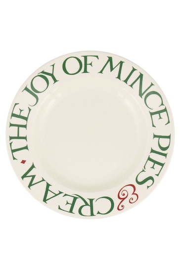 Emma Bridgewater Cream Christmas Joy Of Mince Pies 8 1/2 Inch Plate