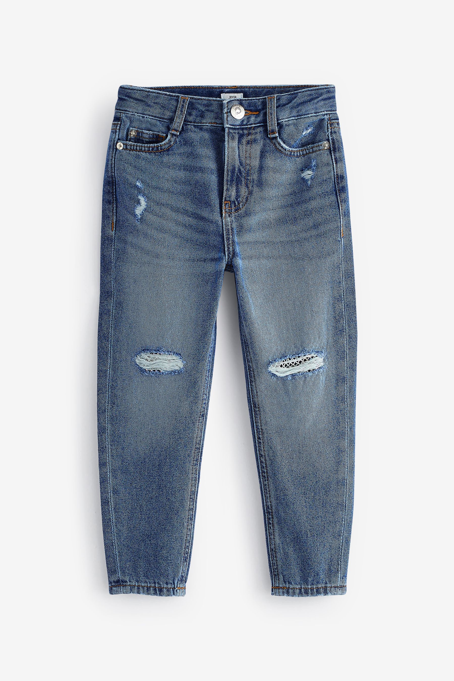 Ripped skinny jeans with fishnet clearance