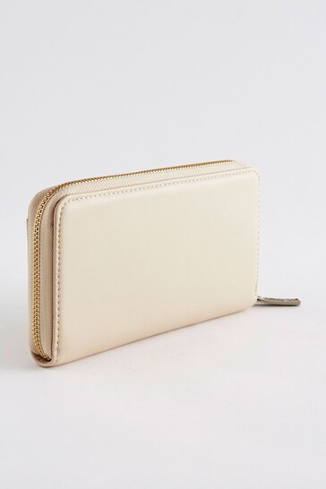 Neutral Large Purse With Pull-Out Zip Coin Purse