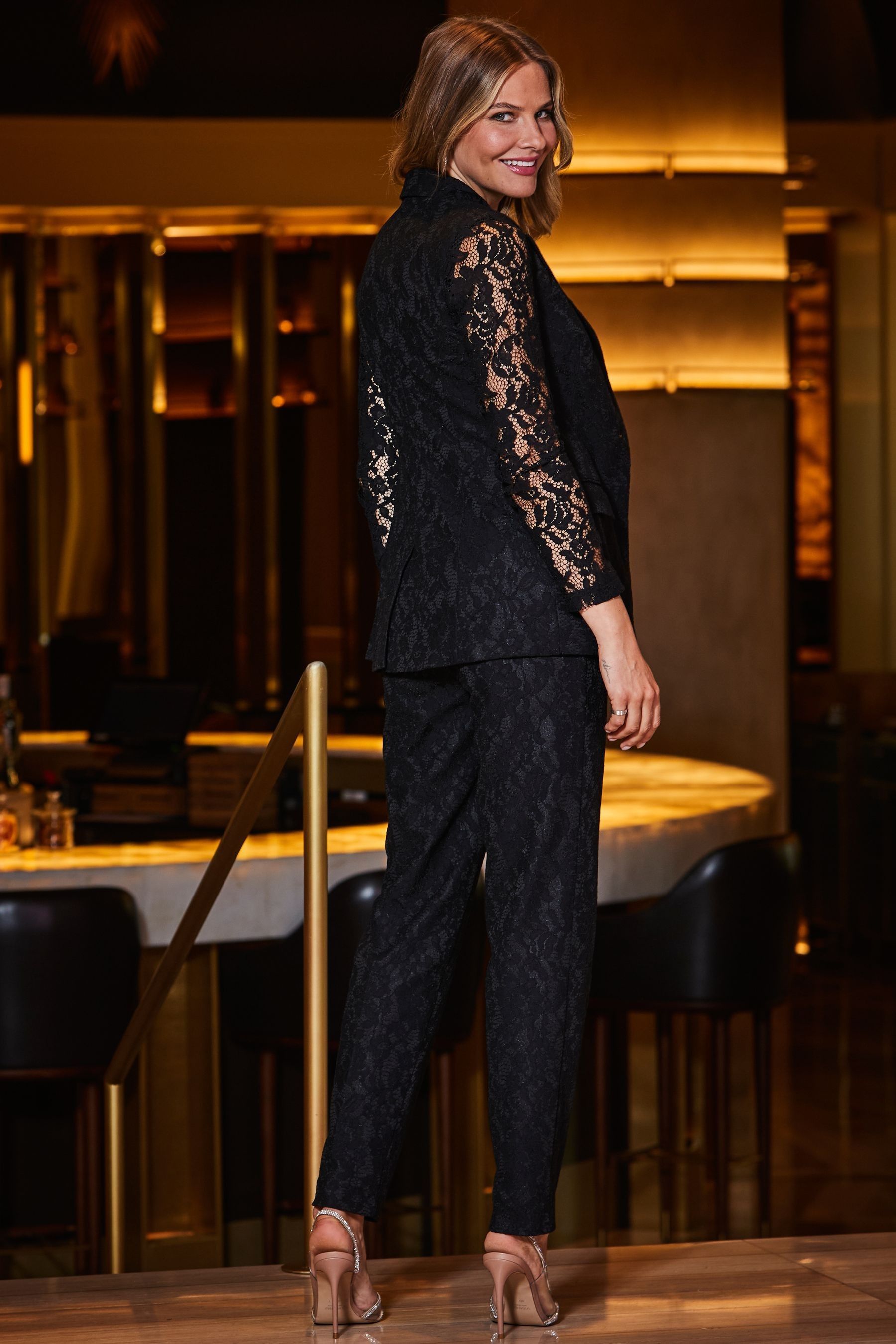 Next navy top lace trousers