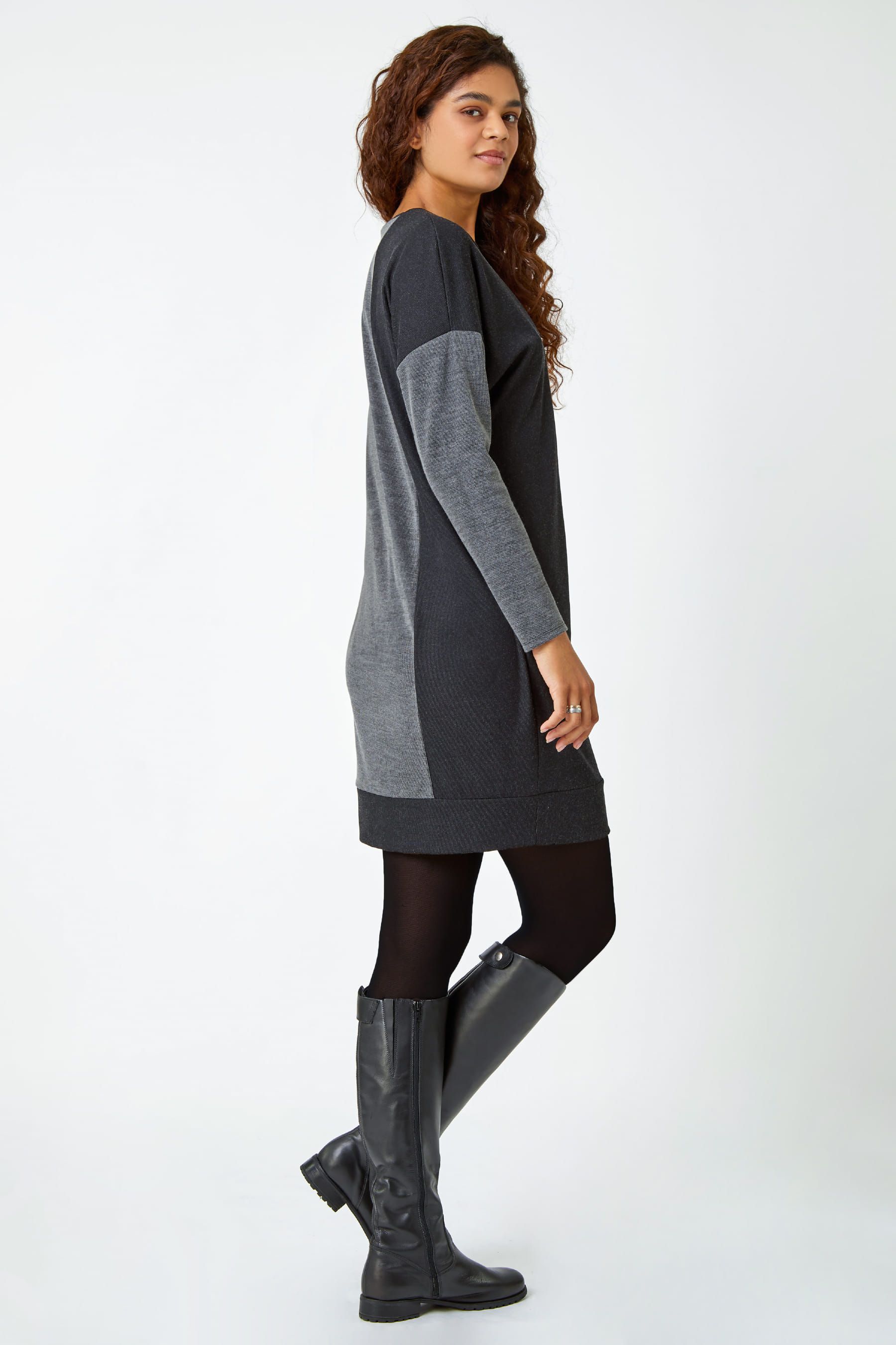 Block colour jumper dress online