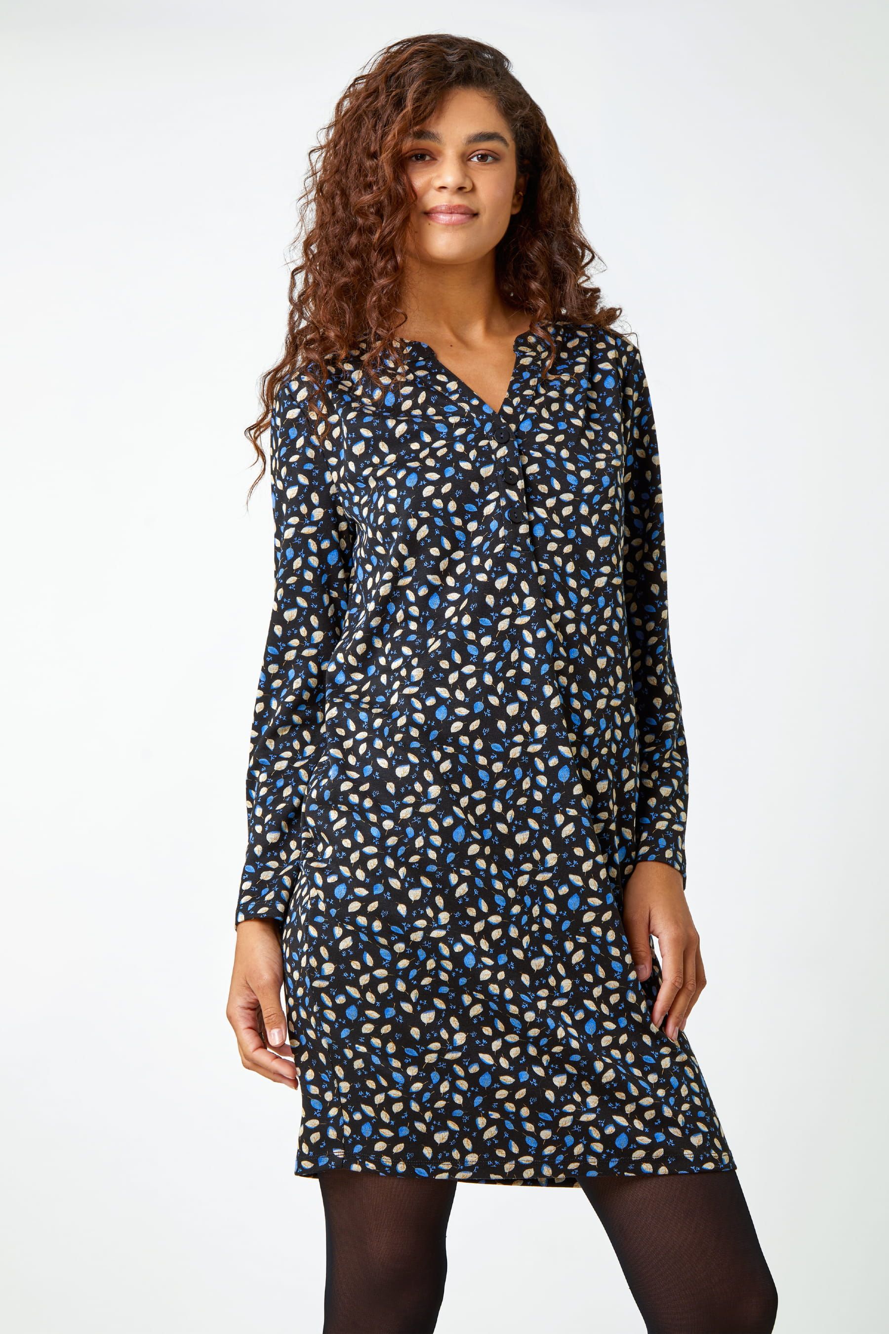 Leopard print clearance button dress