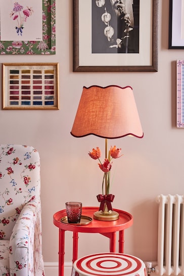 Cath Kidston Pink/Brass Tulip Bunch Table Lamp