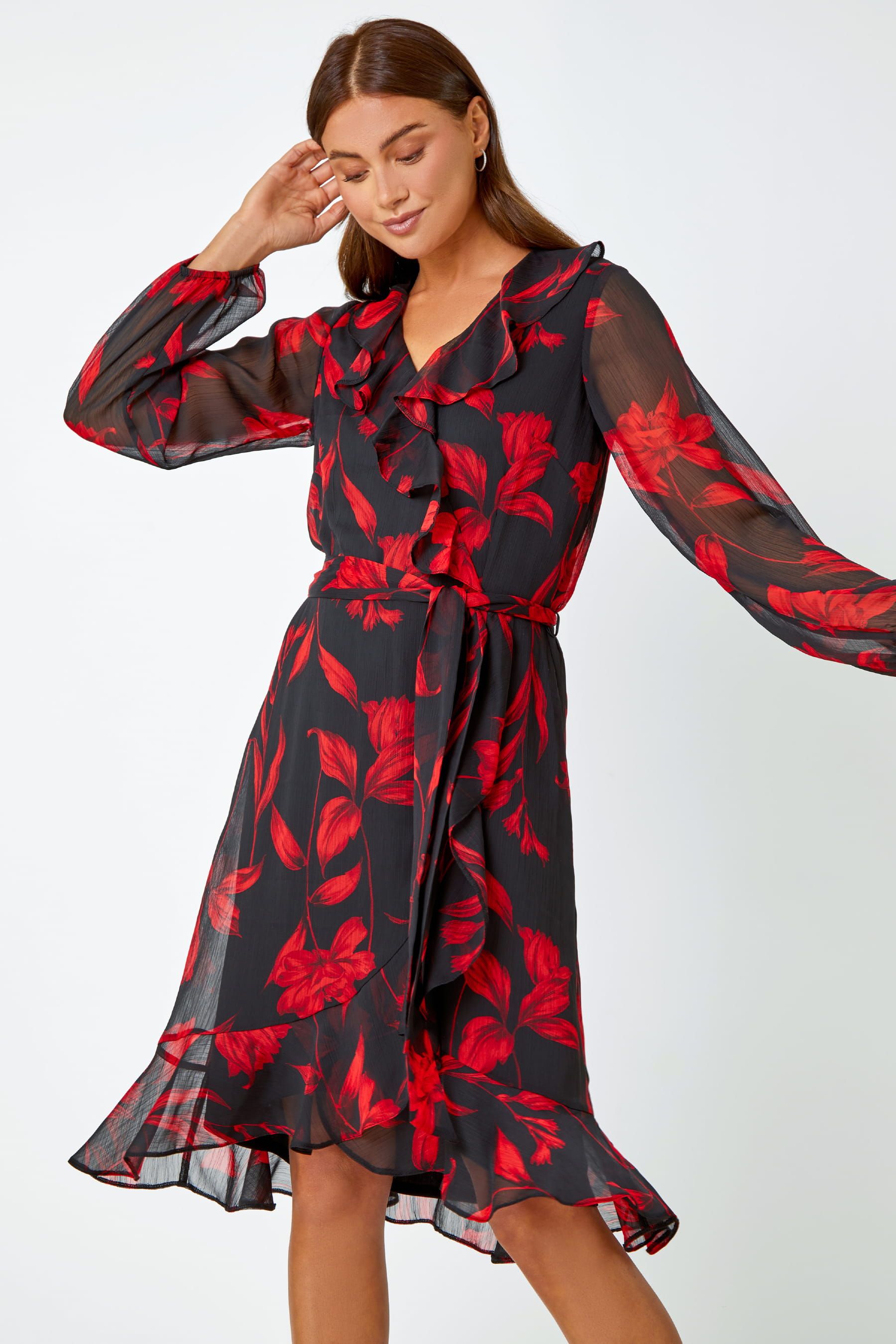 Roman online wrap dress