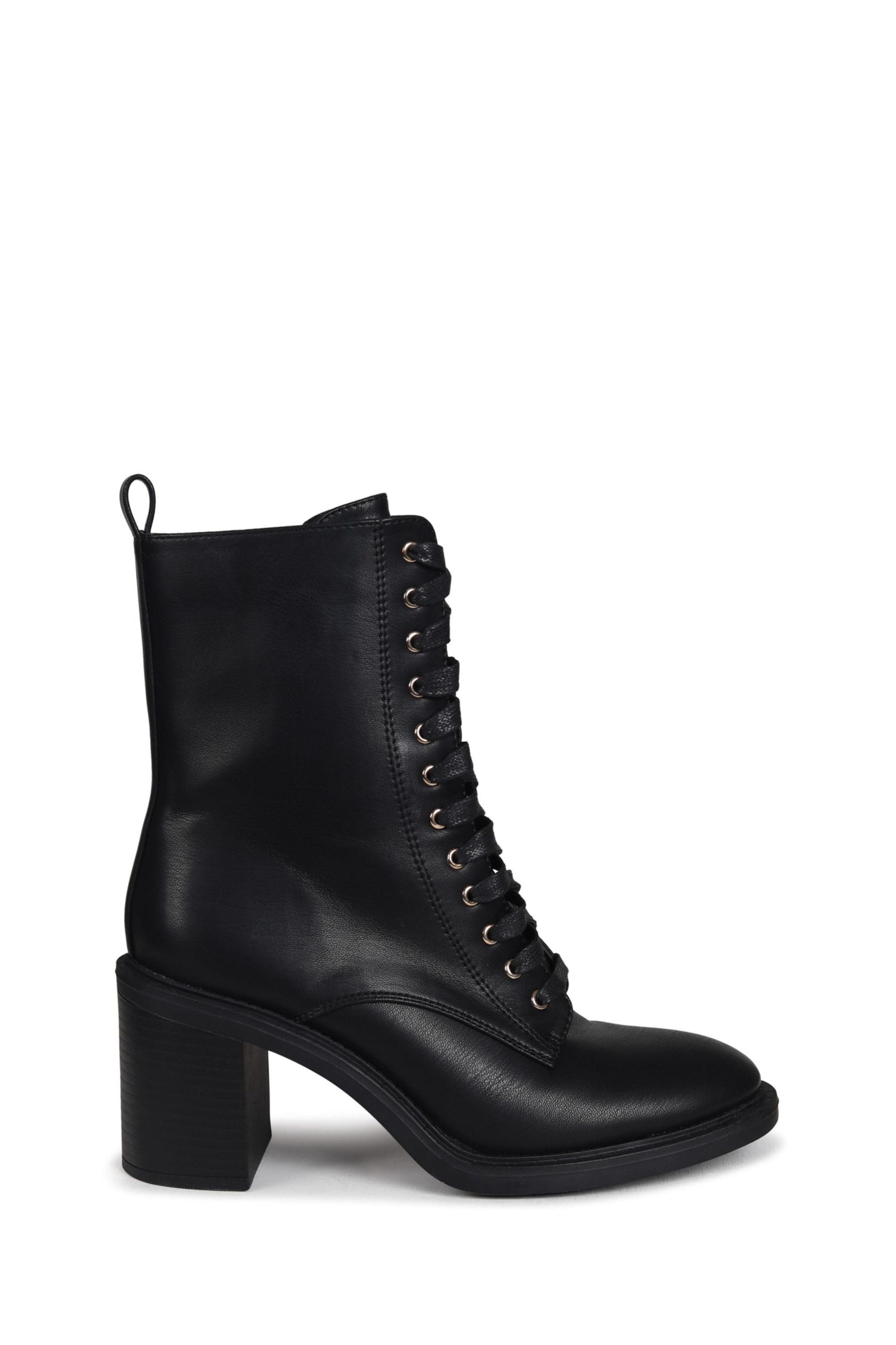Buy Linzi Black Rylie Lace Up Block Heel Ankle Boots from the Next