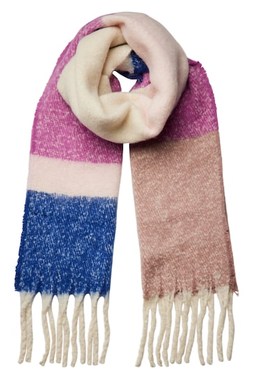 PIECES Pink Cosy Tassle Detail Scarf
