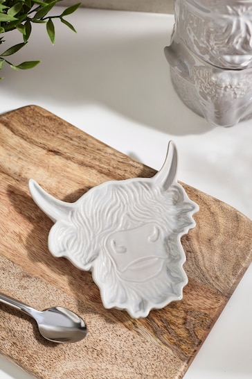 Grey Hamish The Highland Cow Spoon Rest
