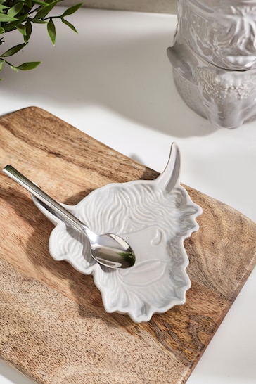 Grey Hamish The Highland Cow Spoon Rest