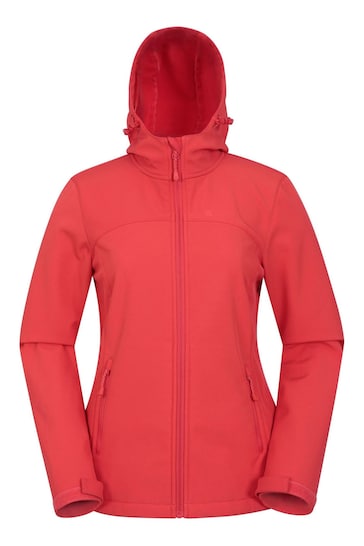 Mountain Warehouse Red Womens Exodus Water Resistant Softshell Jacket