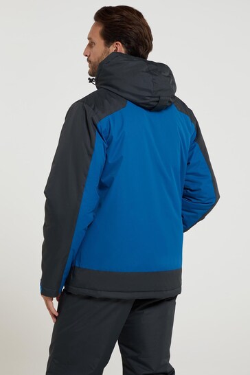 Mountain Warehouse Blue Mens Dusk III Water Resistant Ski Jacket