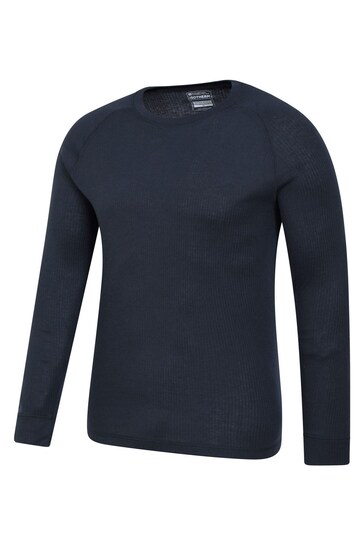 Mountain Warehouse Blue Mens Talus Round Neck Thermal Top