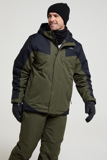 Mountain Warehouse Green Mens Dusk III Water Resistant Ski Jacket