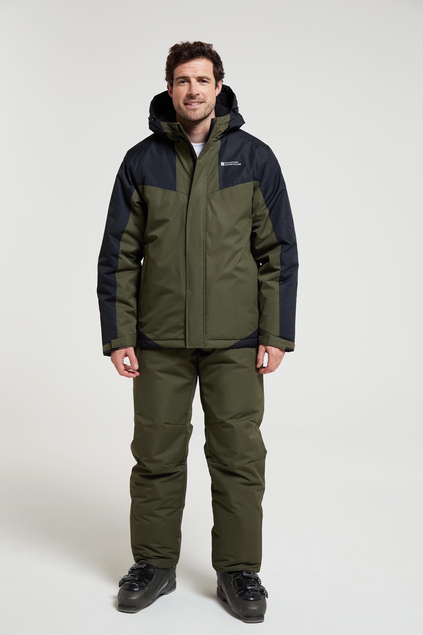 Mountain Warehouse Green Dusk III Mens Water Resistant Ski Jacket