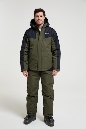 Mountain Warehouse Green Mens Dusk III Water Resistant Ski Jacket
