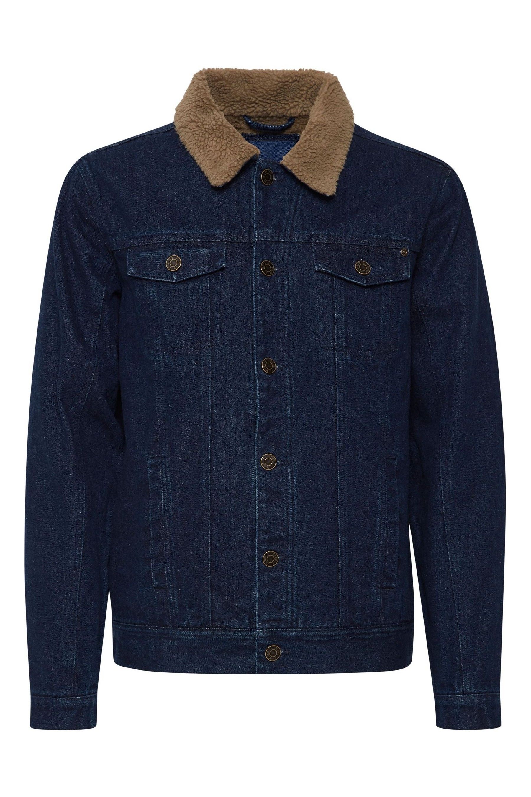 Mens denim jacket discount with fleece collar