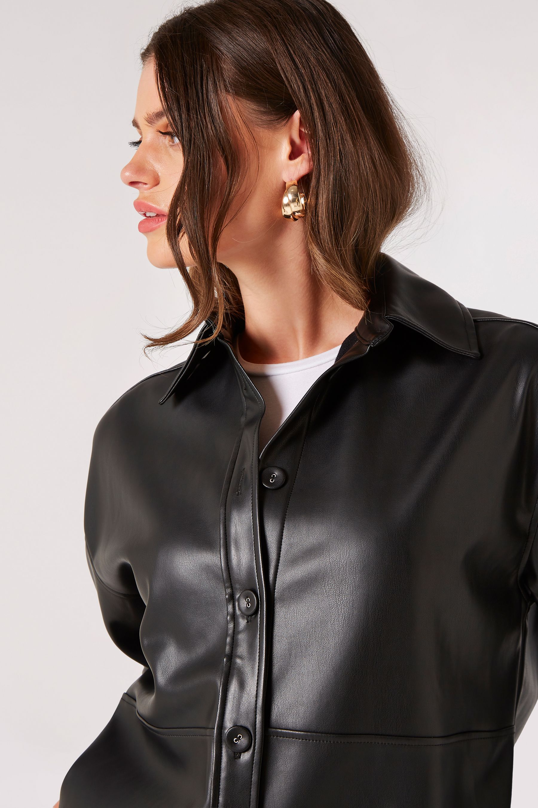 Reiss apricot shop leather jacket