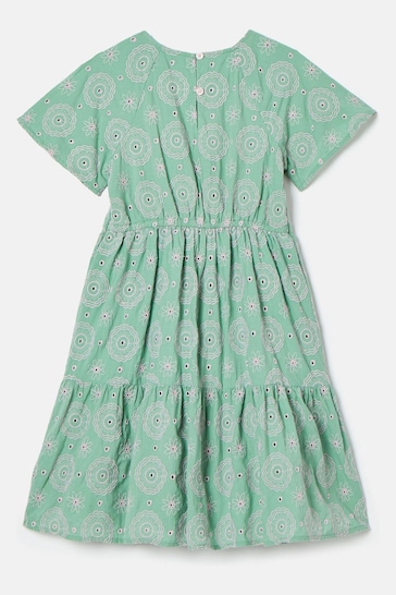 Joules Sunshine Green Tiered Woven Dress