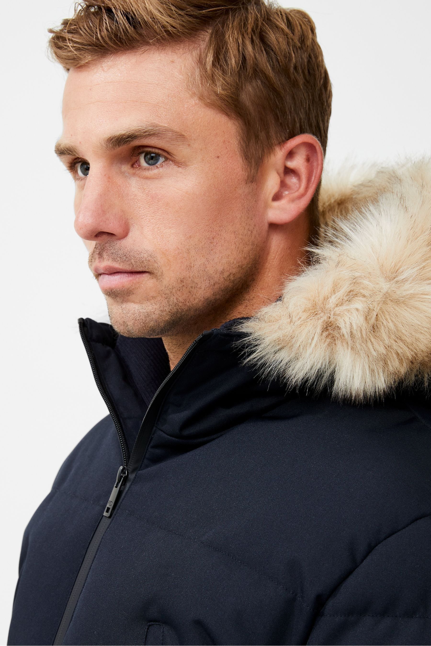 French connection parka with faux fur hood new arrivals