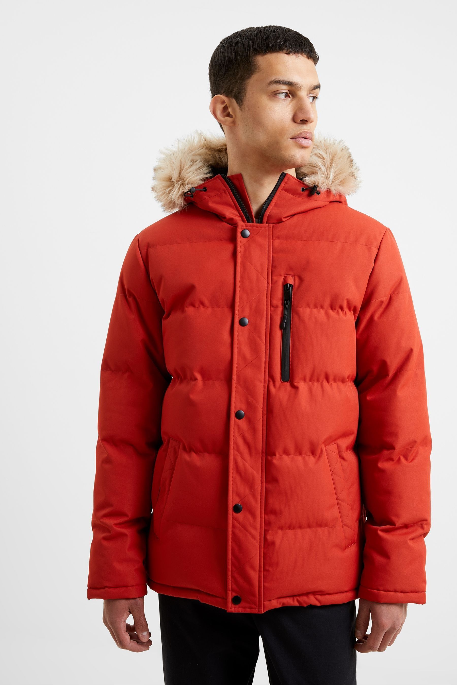Buy French Connection Burnt Orange Mid Length Row Parka Coat Jacket from the Next UK online shop
