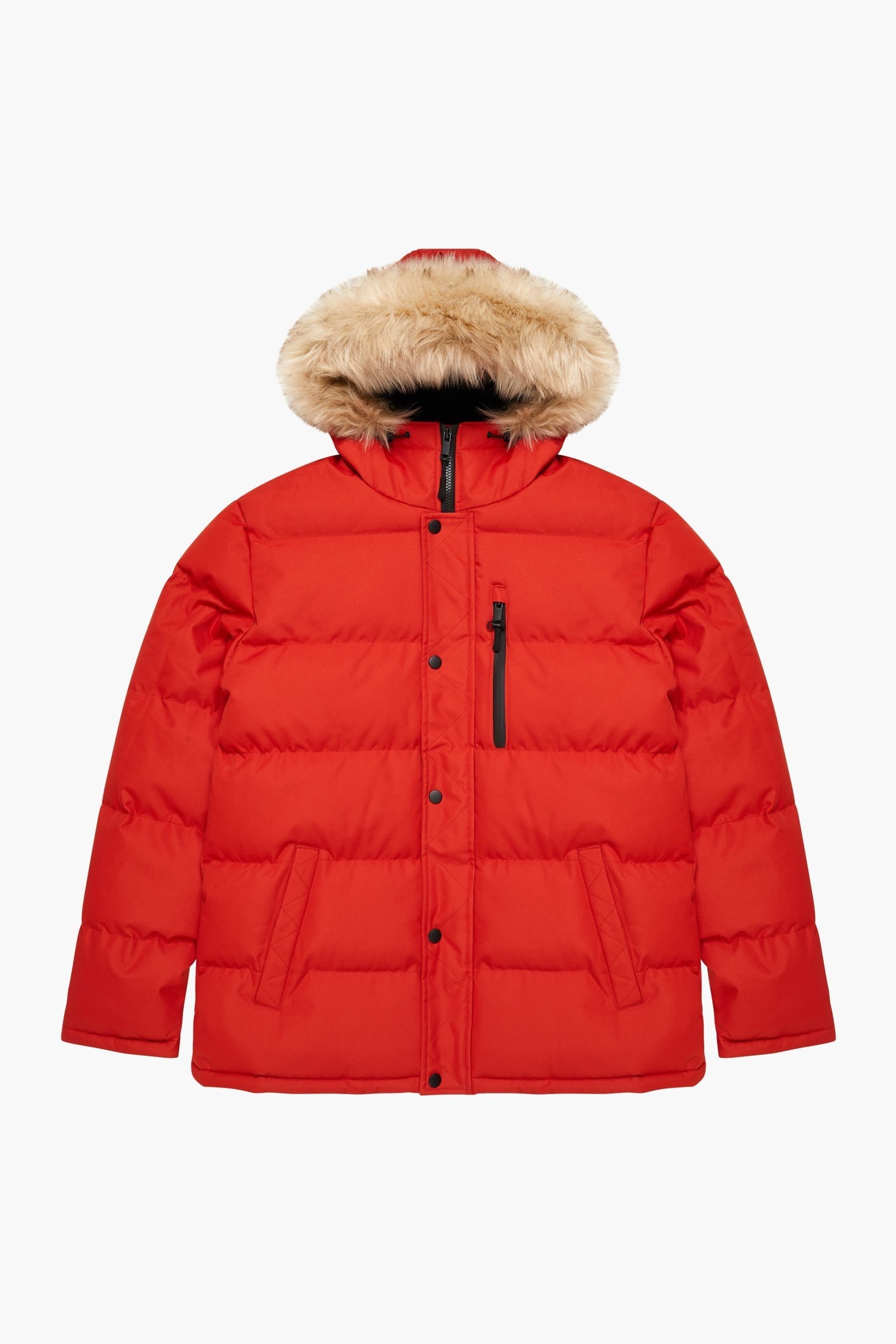 Buy French Connection Burnt Orange Mid Length Row Parka from the