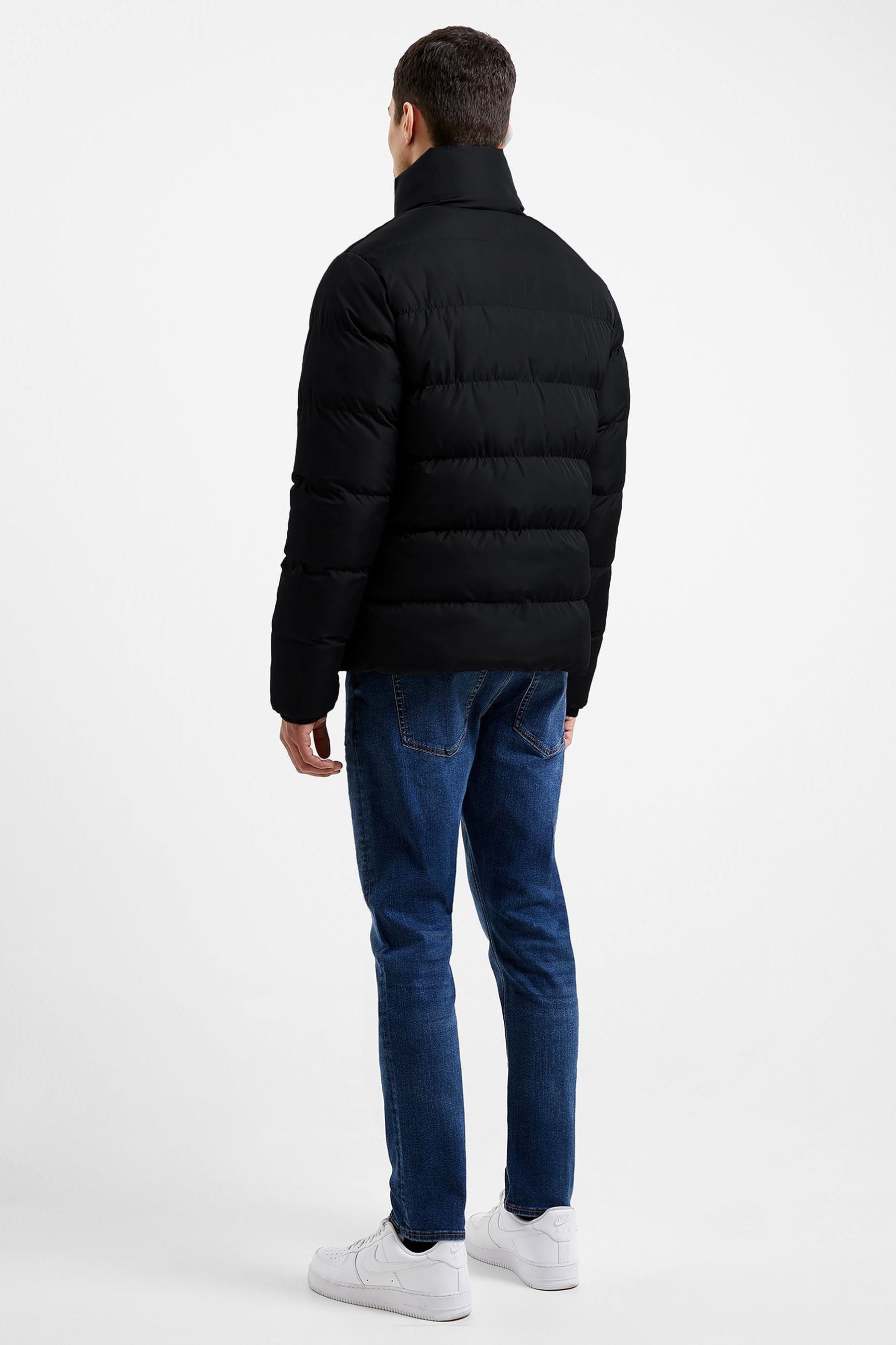 French connection mens row online hooded padded jacket black
