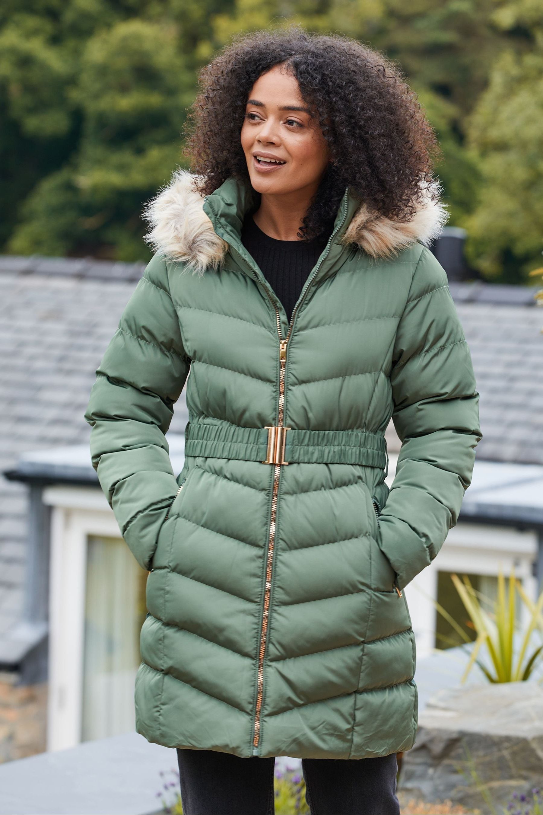 Womens padded shop parka coat