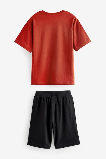 Red Football Lion Single Short Pyjamas (3-16yrs)