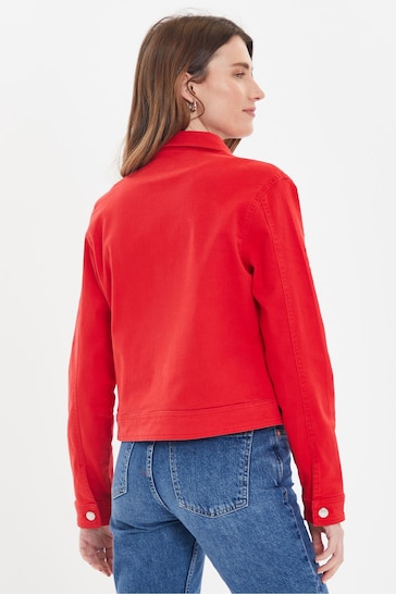 Threadbare Red Classic Denim Jacket