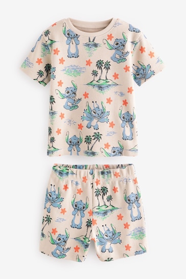 Neutral Lilo & Stitch Single Short Textured Pyjamas (9mths-8yrs)