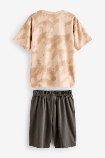 Khaki/Stone Groot Single Short Pyjamas (3-14yrs)
