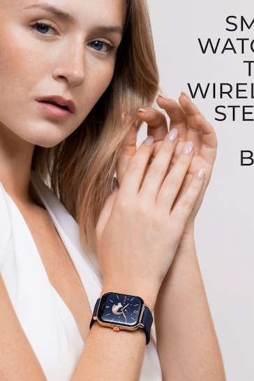Radley Blue Series 20 Smart Ink Rectangle Calling Watch with True Wireless Earphones