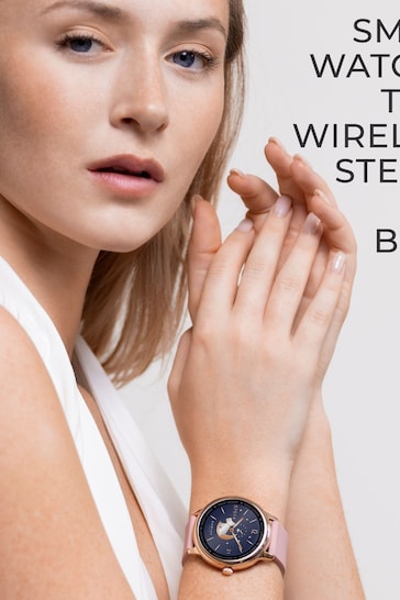 Radley Pink Smart Series 19 Smart Cobweb Calling Watch with True Wireless Earbuds