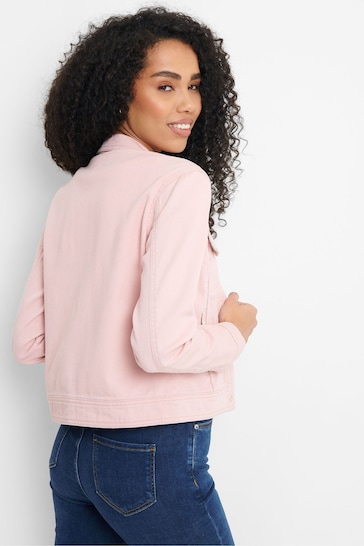 Threadbare Pink Classic Denim Jacket