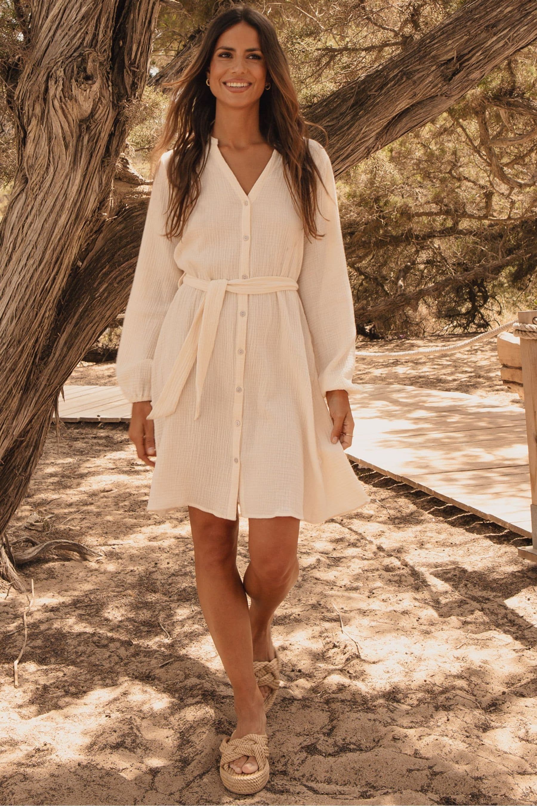 Grandad collar shirt on sale dress