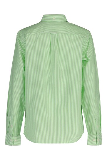GANT Teens Green Striped Oxford Shirt
