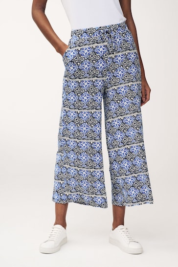 Navy Floral Jersey Culottes