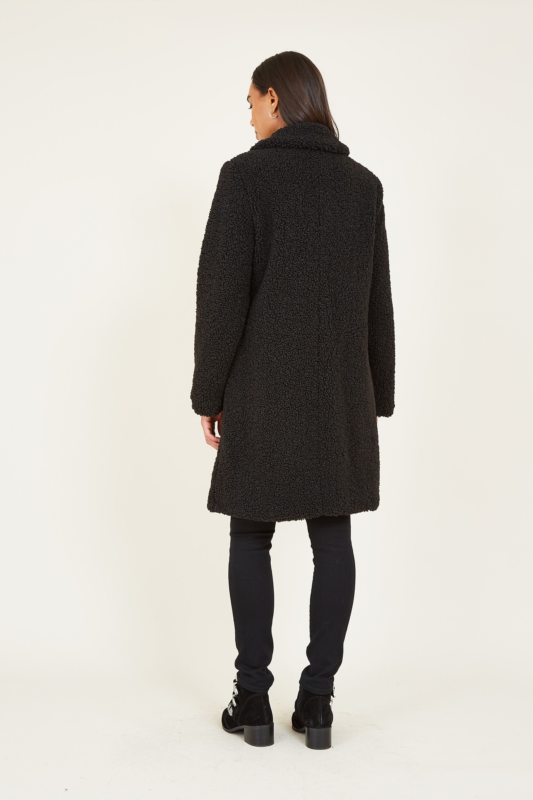 Black teddy bear coat uk online