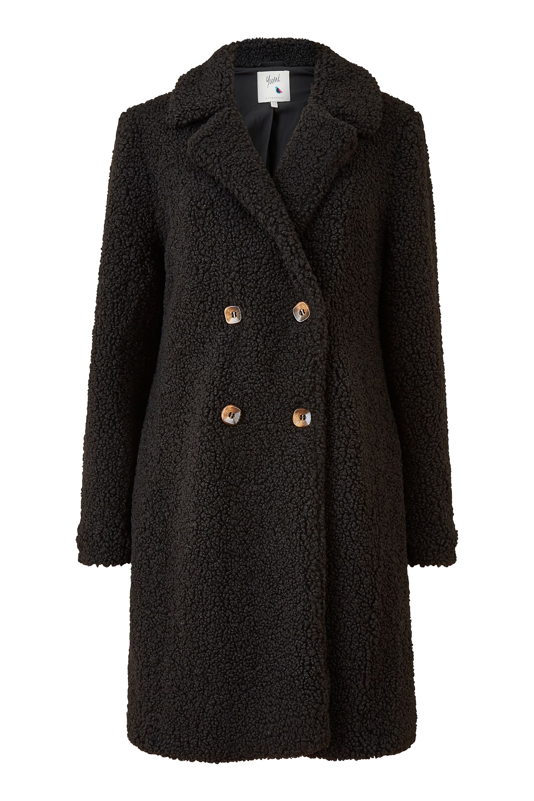 Women's black teddy bear coat outlet