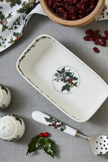Portmeirion The Holly and the Ivy Cranberry Dish & Spoon