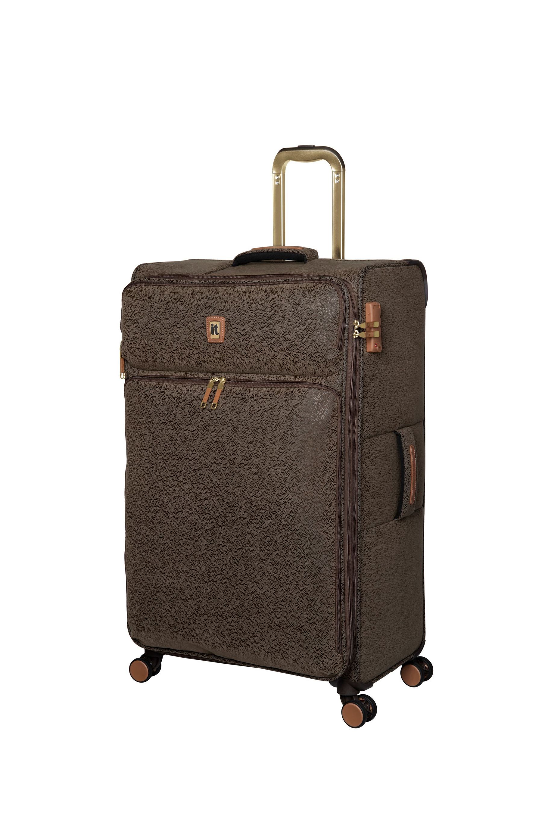 Buy IT Luggage Large Brown Enduring Kangaroo Suitcase from the