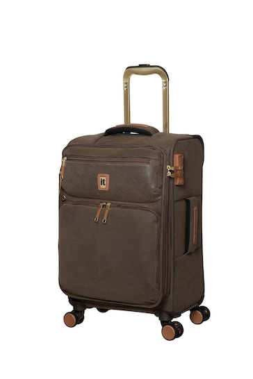 IT Luggage Brown Enduring Kangaroo Cabin Suitcase