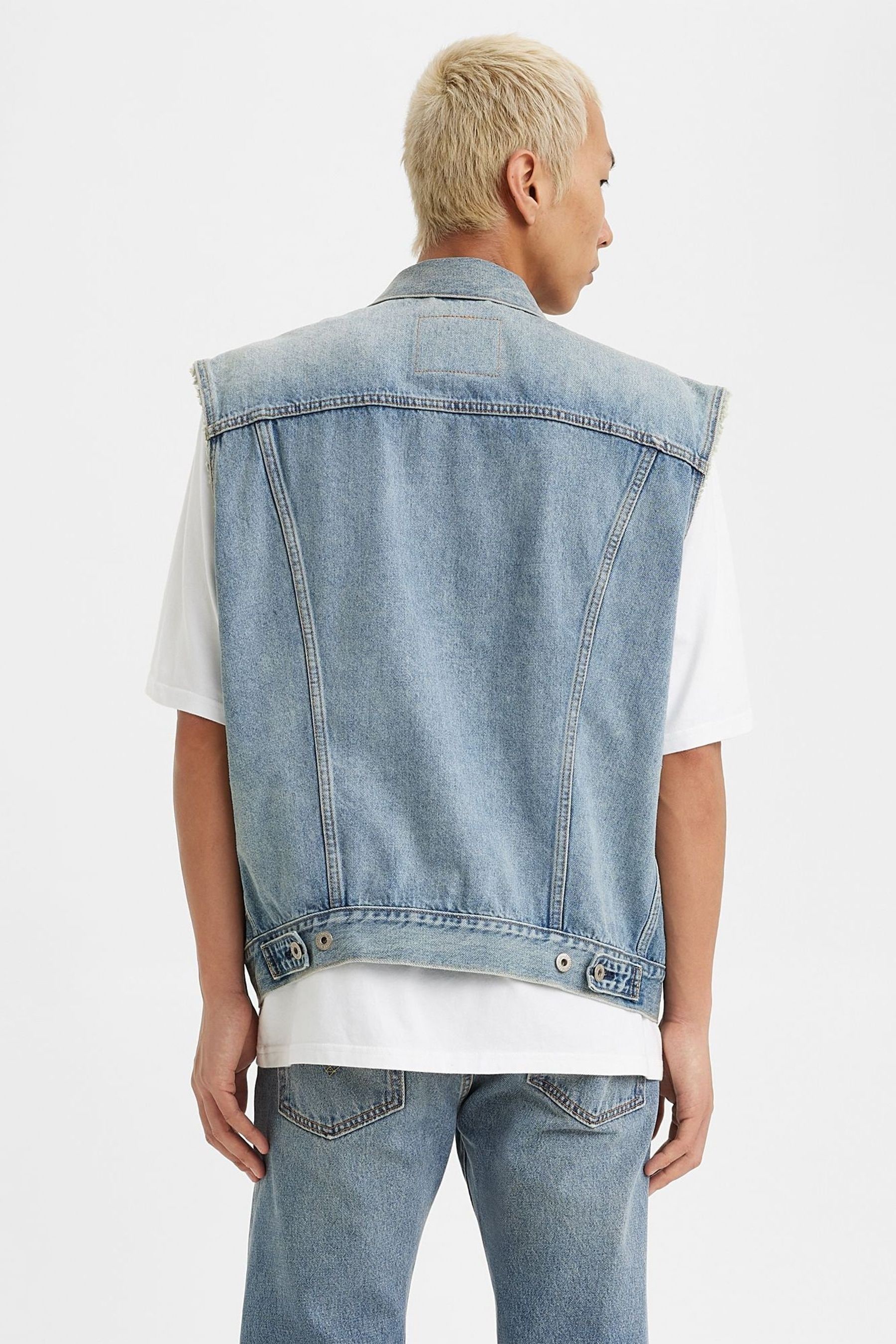 Buy Levi s Blue Relaxed Trucker Vest from the Next UK online shop