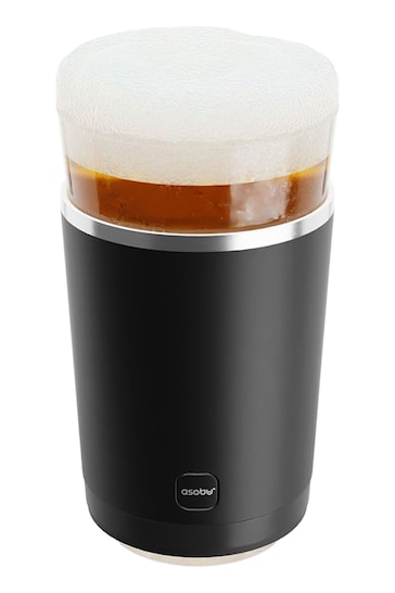 Asobu Black Beer Glass with Insulated Double Walled Sleeve