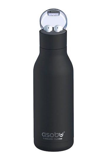 Asobu Black Earphone H2 Audio Insulated Water Bottle