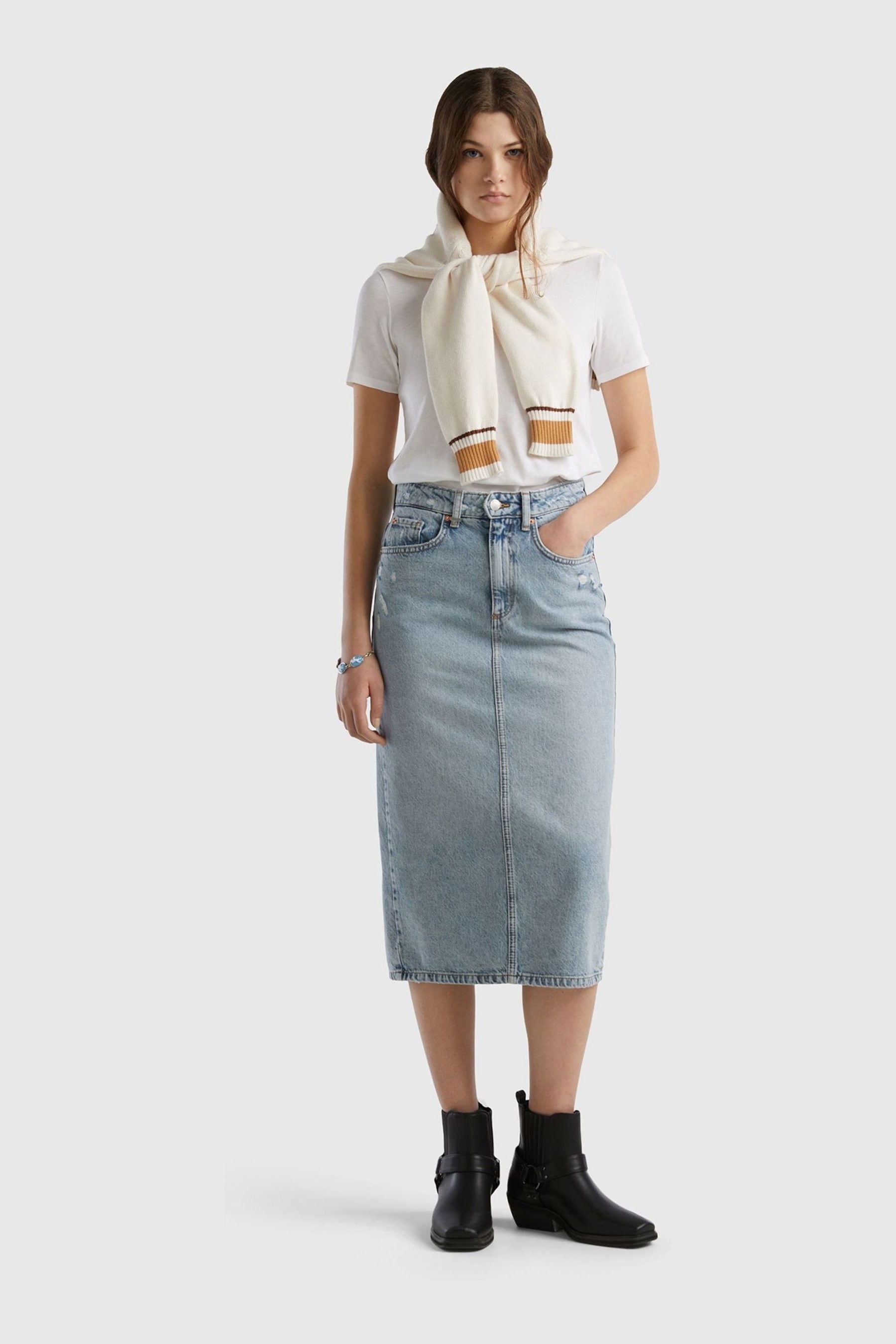Benetton 2025 denim skirt