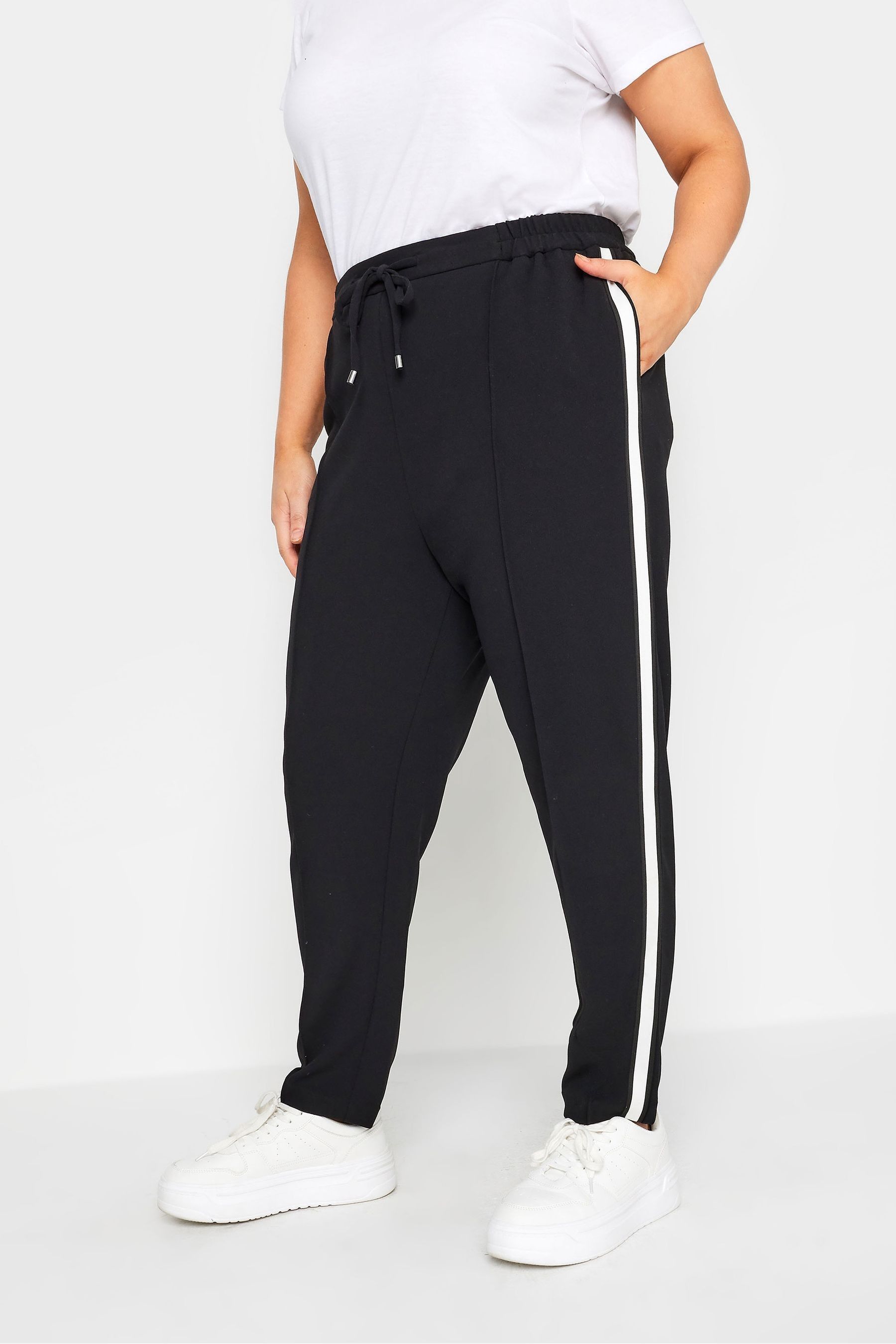 Black side stripe joggers new arrivals